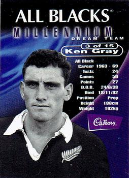 1999 Cadbury Millennium Dream Team #3 Ken Gray Front